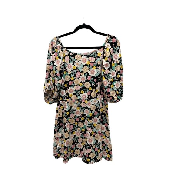 VELVET TORCH Women's Black/Pink Floral Dress SMALL - Picture 3 of 7